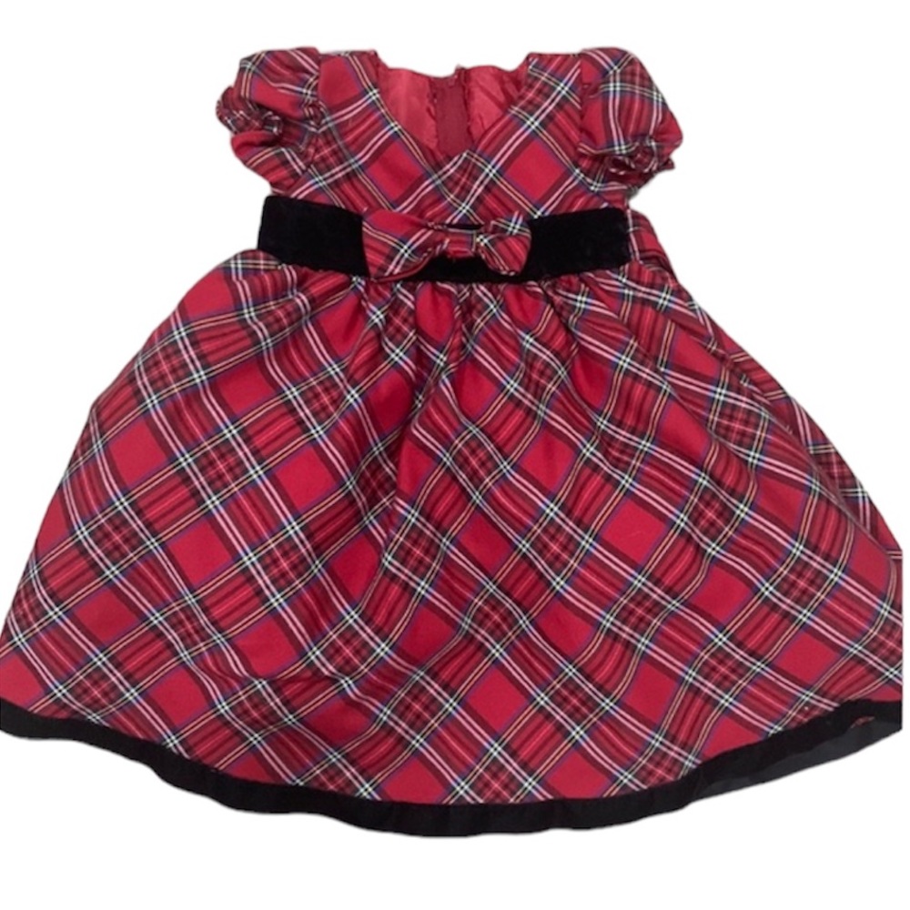 Swea Pea & Lilli Christmas Plaid Layered Girls Toddlers Dress Size 2T